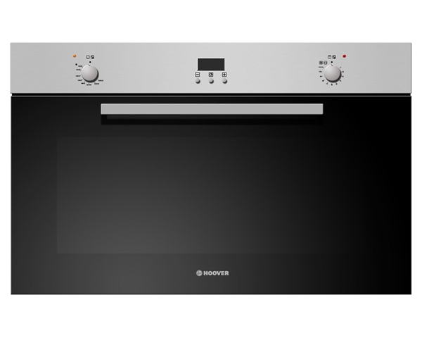 HOOVER Built-In Oven Gas - Electric Grill 90 cm 93 Liter In Stainless Steel  Color With Convection Fan HGGF92DD - FactoryToMe